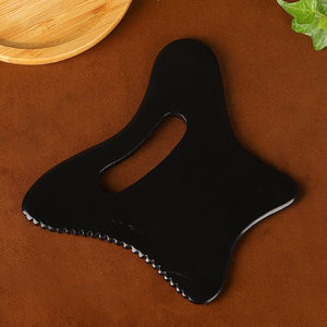 Alat Gua Sha Batu Bian Hitam Kustom Ukuran Besar Alat Pijat Pengikis Batu Bian untuk Terapi Tubuh Papan <span class=keywords><strong>Guasha</strong></span> - Product Image 3