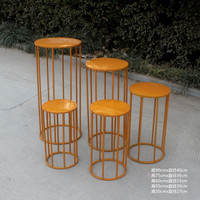 Nouveaux Ensembles de Socles Cylindriques en Métal Argenté et Doré Détachables pour Décoration de Fête de Mariage, Baby Shower, Table de Desserts et Gâteaux