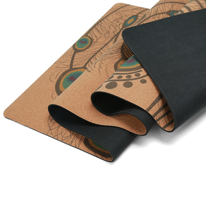 Tapetes de <span class=keywords><strong>Yoga</strong></span> de Corcho y Caucho Reciclables Personalizados con Logotipo en Relieve y Bolsa para <span class=keywords><strong>Yoga</strong></span> - Product Image 4