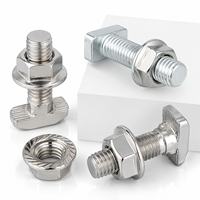 Maßgefertigtes Edelstahl- & Aluminium-Solarpanel-Schienen-Set mit T-Nut, Bolzen, Muttern und Unterlegscheiben