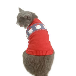 Handgewebter Weihnachtsmann-Halloween-Haustierpullover für Katzen, strapazierfähig, umweltfreundlich, Polyester, bequem, für den Außenbereich, Herbst/Winter - Product Image 6