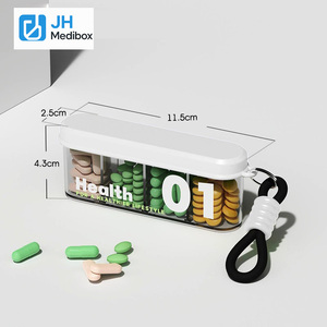 Wholesale Wholesale Mini Portable Weekly <b>7</b>-Day Child-Resistant Food Grade PP Easy-to-Carry Travel <b>Tablet</b> & Pill Organizer - Product Image 3