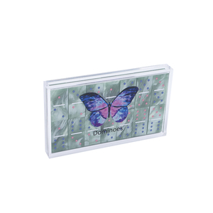 Jeu de dominos en acrylique personnalisé avec impression UV, 28 pièces, dominos double six, vente en gros pour cadeaux et promotions - Product Image 3