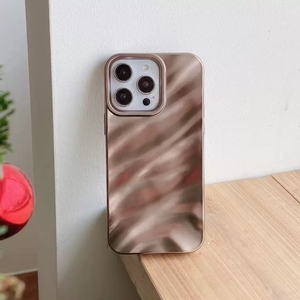 Funda de Lujo con Patrón de Ondas 3D Electrochapada para iPhone 17 16 15 14 13 12 11 Pro Max XS Max <span class=keywords><strong>XR</strong></span> 7 8 Plus, Cubierta Brillante y Moderna - Product Image 6