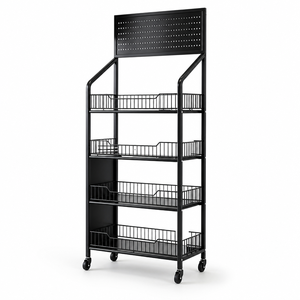 Carrito de Compras de Acero Inoxidable de Alta Resistencia de 340L, Cuatro Niveles, Impermeable, Gran Capacidad, Ruedas Silenciosas Desmontables - Product Image 2