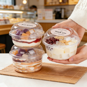 Tazón de Plástico para Açaí de la Marca <span class=keywords><strong>Beon</strong></span> con Tapa de Domo, Tazón para Mascotas con Impresión Personalizada, Contenedor para Ensaladas de Mascotas con Impresión - Product Image 1