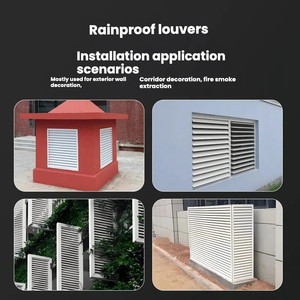 Grille d'aération carrée en aluminium, étanche, épaissie, pour mur extérieur et évacuation de l'air conditionné central - Product Image 4