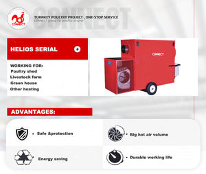 Calentador Industrial Móvil de Diésel de Combustión Indirecta de Alta Potencia <span class=keywords><strong>con</strong></span> <span class=keywords><strong>Ruedas</strong></span> para Uso en Almacenes, Granjas e Invernaderos - Product Image 3