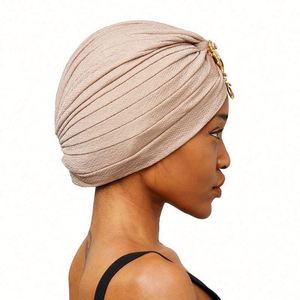 Pañuelo para la Cabeza Popular para Mujer, Turbante con Diseño Trenzado, Material de Poliéster y Spandex, Estilo Indio, con Volantes, Suave al Tacto, para las Cuatro Estaciones - Product Image 6