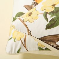 Ensemble de literie en coton 100% 300TC, imprimé avec des oiseaux, tissu naturel écologique, doux et soyeux