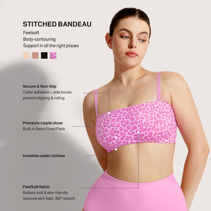 Set Reggiseno Bralette Leopardato Hexin per Donna, Comodo Reggiseno Modellante <span class=keywords><strong>Senza</strong></span> Cuciture e <span class=keywords><strong>Senza</strong></span> Ferretto, Reggiseno <span class=keywords><strong>Senza</strong></span> <span class=keywords><strong>Spalline</strong></span> per Donna - Product Image 2