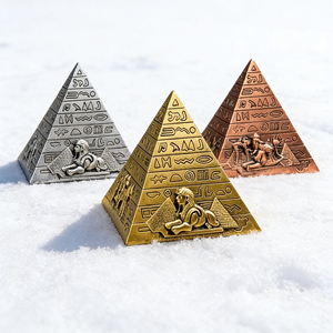 Ensemble de figurines en résine de pyramides égyptiennes, statues de pyramides hiéroglyphiques anciennes pour collectionneurs - Product Image 6