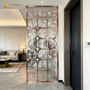 J448 Luxury Metal Art <b>Screen</b> Partition Stainless Steel Decorative Divider for Commercial Interior Project - Product Image 1