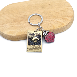 43 Design Anime Luffy Chapeau De Paille Pirates Antique Bronze Wanted Affiche Porte-clés Diable Fruit Pendentif Alliage Porte-clés - Product Image 3