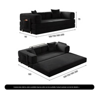 Bestseller Komprimiertes Schaumstoff-Sofabett Cord 2-in-1 Multifunktionales Bodensofabett für Wohnzimmer Weiches Modernes Design