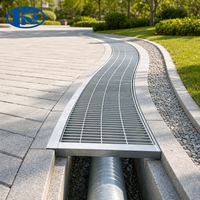 Grille de drainage en acier galvanisé pour parking, grille de protection robuste pour tranchées, plaque de gouttière pour allée, grille de sol G405 30 100