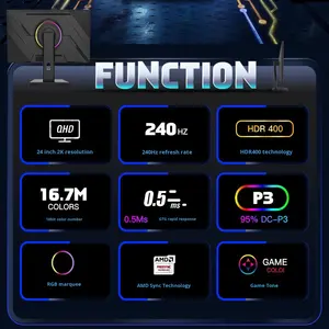 Pannello da 27 pollici 2K 240Hz 300HZ 400HZ Monitor da gioco IPS con interfaccia DP per CSGO PUBG 2K Shooting FPS su Desktop - Product Image 2