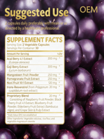 Complément alimentaire naturel antioxydant en gélules pour adultes - Mélange de plantes et de fruits haute puissance avec extrait d'açaï 4:1
