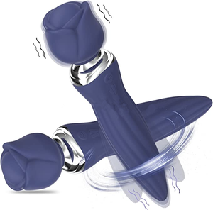 Vibratore Gelance a forma di rosa con due modalità di vibrazione e rotazione giocattoli Sexy per le donne - Product Image 1