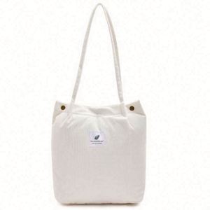 Bolsa de Mano de Corduroy con Logotipo Personalizado, Bolsa de Compras Ecológica y Reciclable - Product Image 3