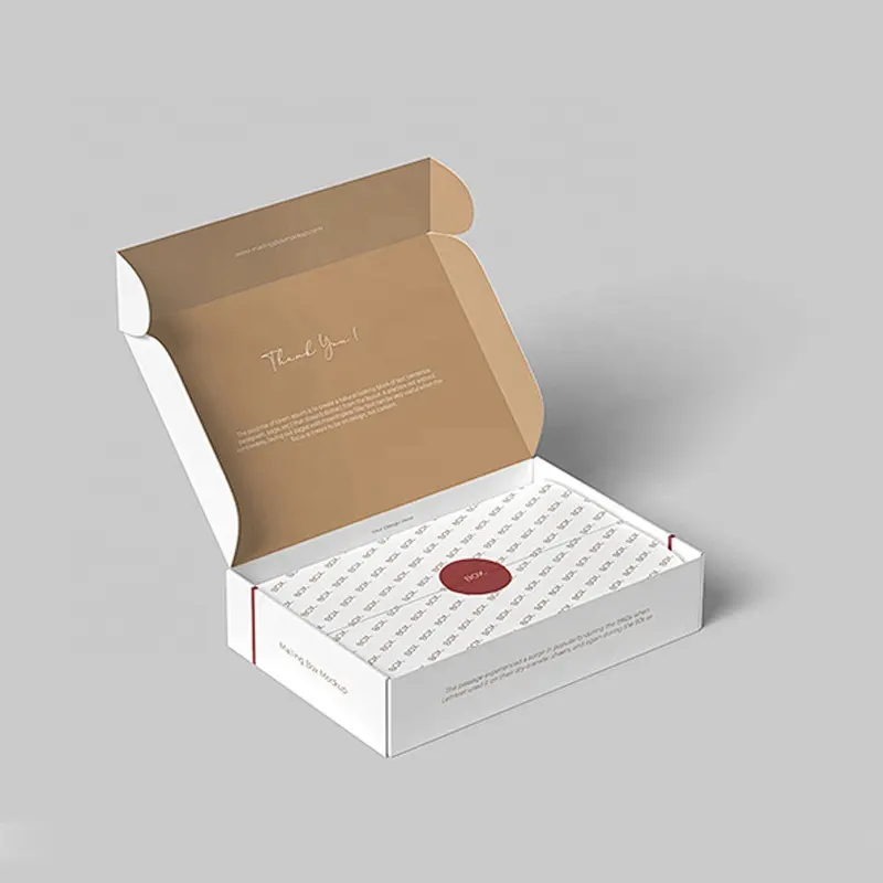 Toptan özel Logo oluklu karton hediye kutusu mailler nakliye paketi kutusu için küçük iş iç çamaşırı ambalaj kutusu 100