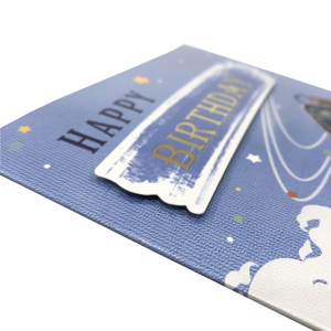 Cartes de vœux avec impression personnalisée, pour <span class=keywords><strong>adulte</strong></span>, <span class=keywords><strong>anniversaire</strong></span>, toutes occasions, texture spéciale en papier, couleur or, nouvelle collection - Product Image 2