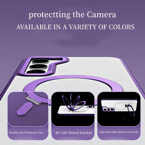 <span class=keywords><strong>Coque</strong></span> de téléphone de support magnétique en métal de luxe pour Samsung S23 Plus <span class=keywords><strong>S22</strong></span> S21 <span class=keywords><strong>Ultra</strong></span> cadre en TPU <span class=keywords><strong>coque</strong></span> arrière <span class=keywords><strong>transparente</strong></span> givrée - Product Image 5