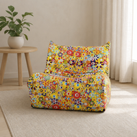 Canapé moderne en mousse haute densité, tissu doux pour fauteuil lounge sans accoudoirs, confortable, modulaire, une place, confort nuageux pour chambre à coucher