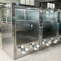 Nouvelle conception de niche pour chien de luxe, robuste, solide, grande taille, avec verre trempé et acier inoxydable 304, stable, pour toutes les saisons