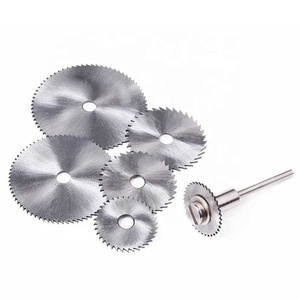 Disco de sierra Circular de Metal de 7 piezas, cuchillas de rueda, vástago de acero de alta velocidad, Mini hojas de sierra con mandriles, taladro, almacén, recorte de madera rotativo - Product Image 1