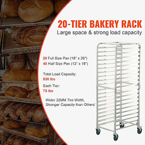 16 20 30 Tier Stainless Steel Tray Bread <b>Oven</b> Trolley Multi-Functional Basket <b>Rack</b> Bakery Food Trolley Mobile Bun Pan <b>Rack</b> - Product Image 4