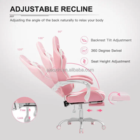 Best-seller Chaise de jeu moins chère Chaise de jeu en cuir PU ergonomie pour PC style course lombaire Chaise de travail pivotante réglable à dossier haut
