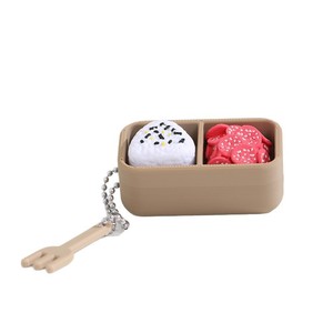 Breloque pour boîte bento, design réaliste de steak, jouet sur le thème de la nourriture, porte-clés anti-stress, décoration pour sac à dos d'étudiant - Product Image 4