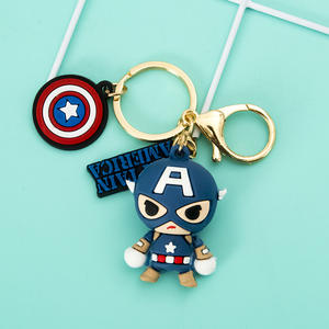 Porte-clés en métal personnalisé pour <span class=keywords><strong>voiture</strong></span>, design de dessin animé 3D Marvel Spider-Man <span class=keywords><strong>Hulk</strong></span>, décoration de sac pour femme, cadeau promotionnel - Product Image 5