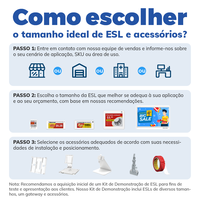MinewTag Fabricante ESL, Etiqueta de Precio Digital para Estante, Papel Electrónico E-ink de 2,66 Pulgadas con BLE 5.0 ESL