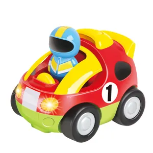 Mini coche de carreras de dibujos animados para niños, juguete con luz y música, Control remoto, Uncak Araba, 2 canales, gran oferta