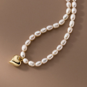 Collar de Perlas Sintéticas de Plata Pura S925, Diseño de Lujo Discreto, Accesorio de Alta Gama Y01069, Colgantes de Moda - Product Image 5