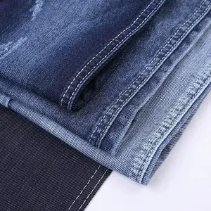 Grosir Kelas Tinggi 12.4Oz, Biru Non Stretch 100% Katun Organik Kain Denim Biasa Kasa Ganda untuk Pria Jaket Jeans/