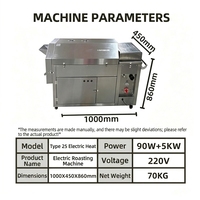 Nouvelle Torréfactrice Électrique Commerciale Compacte pour Noix 220V en Acier Inoxydable 304 avec Contrôle Intelligent de la Température 70KG 1000*450*860mm pour Usage Domestique