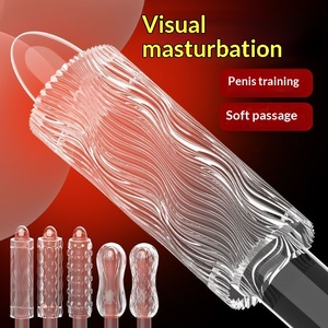 Прозрачный водонепроницаемый мастурбатор-трубка для мужчин, имитирующий вагинальное проникновение, для тренировки мастурбации, оптовая продажа взрослых игрушек - Product Image 4