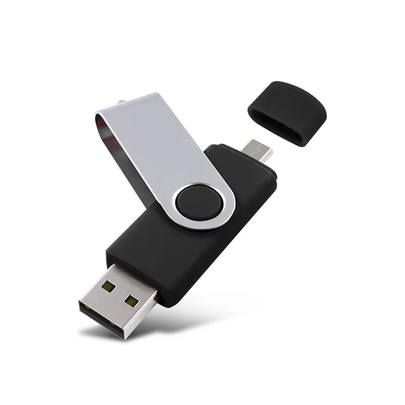 Memory Stick USB 1GB 2GB 4GB 8GB 16GB 32GB 64GB 128GB 256GB 2 em 1 Metal OTG USB Flash Drive para Android