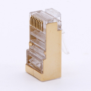 Conector Ethernet RJ45 blindado 8P8C chapado en oro para cable de red - Product Image 3
