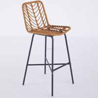 Chaises de bar de cuisine en rotin en gros d'usine chaise de bar en rotin maison chaise haute tabourets de bar pour cuisine en rotin