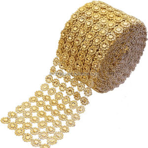 Ingrosso nastro rifilatura plastica strass acrilico rotolo decorativo a maglia diamantata per confezione regalo - Product Image 3