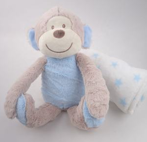 2-in-1 Ultra Soft Floral Decke Elefant Plüsch Hase Kuscheltier Set Baumwoll spielzeug für Baby Stress abbau PP Baumwolle Gesichts tuch - Product Image 3