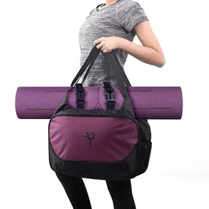 어깨 스트랩 요가 매트 캐리 가방 여성을위한 SP Muti 기능 요가 매트 가방 지퍼 포켓 요가 매트 체육관 가방