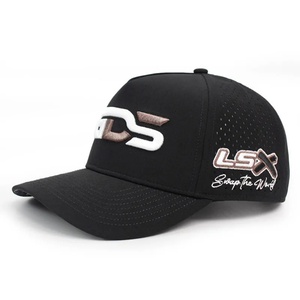 High Quality Sporty Golf Performance Baseball <b>Hat</b> Cap Laser Cut Perforated Water Repellent Snapback <b>Waterproof</b> Custom Logo - Product Image 2