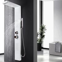Robinet de salle de bain contemporain OEM, panneau de douche pluie, ensemble de douche monocommande avec jets et douchette à main
