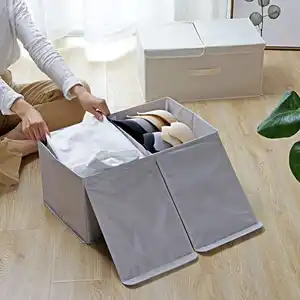 Складные тканевые ящики для хранения, разделители, коробки, органайзер для хранения носков, бюстгальтеров и нижнего белья