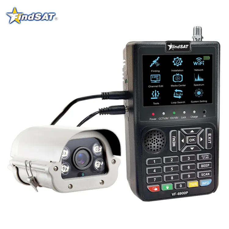 Findsat VF6900 pro Satfinder Satfinder Medidor do CCTV do inventor do DVB-S2 Signal